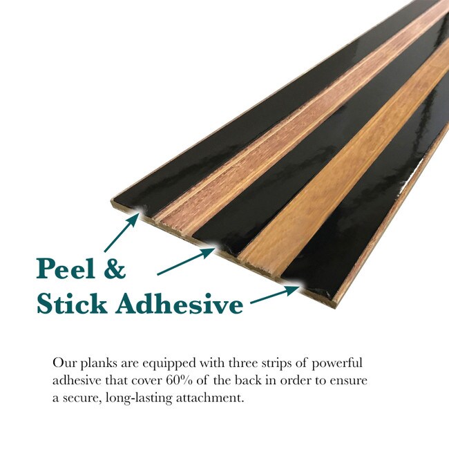 5-1/8in W x 3/16in Thick x 46-1/2in Long | Mission Brown Finish Pine Planks | Wood Wallscapes Wallcovering