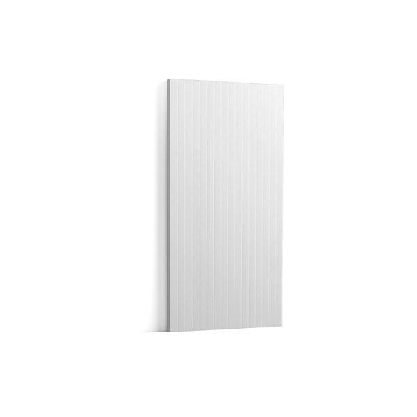 Orac Decor | High Density Polyurethane | 3D Decorative Covering | Ripple Wall Element | Primed White | 9-7/8in H