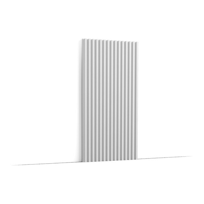 Orac Decor | High Density Polyurethane | 3D Decorative Covering | Track Wall Element | Primed White | 9-7/8in H