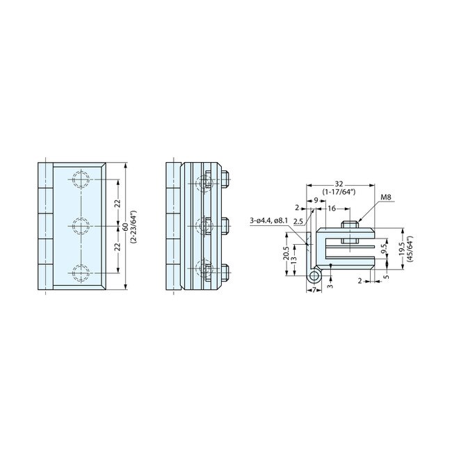 Sugatsune Glass Door Hinge | XL-GH01-600 Series