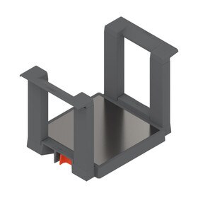 Blum 6-11/16" High x 7-5/16" to 12-11/16" Wide Orion Gray Ambia Line Adjustable Width Plate Holder