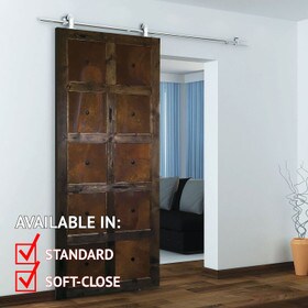 Sliding Barn Door Hardware Kits for Single Wood Doors | Stainless Steel Finish